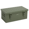 ALUBOX Transportbox 1,5 mm Riffelblech olivgrün pulverbeschichtet: 45L - 630 x 345 x 250