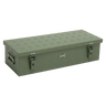 ALUBOX Transportbox 1,5 mm Riffelblech olivgrün pulverbeschichtet: 48L - 825 x 340 x 205