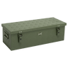 ALUBOX Transportbox 1,5 mm Riffelblech olivgrün pulverbeschichtet: 60L - 825 x 340 x 255