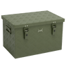ALUBOX Transportbox 1,5 mm Riffelblech olivgrün pulverbeschichtet: 67L - 575 x 390 x 355