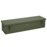 ALUBOX Transportbox 1,5 mm Riffelblech olivgrün pulverbeschichtet: 86L - 1180 x 340 x 255