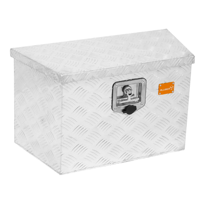 ALUBOX Riffelblech Deichselbox mit Gasdruckheber 50 L