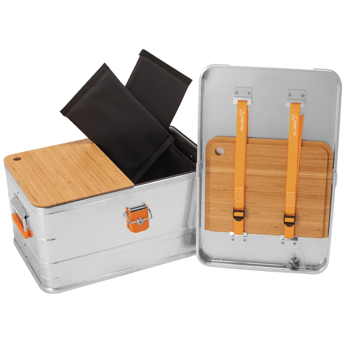 ALUBOX Campingbox + Schneidebretter + Einsatzfach 47L ohne ständer