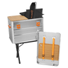 ALUBOX Campingbox - stapelbar silber -Deckel abnehmbar: 78L / mit ständer