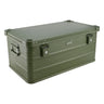 ALUBOX pulverbeschichtete Alukiste stapelbar - Olivgrün: 92L - 775 x 440 x 345