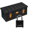 ALUBOX Riffelblech Alukiste 37 Liter - 312 Liter +  Zahlenschloss 4 stellig: 37L