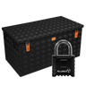 ALUBOX Riffelblech Alukiste 37 Liter - 312 Liter +  Zahlenschloss 4 stellig: 250L