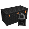 ALUBOX Riffelblech Alukiste 37 Liter - 312 Liter +  Zahlenschloss 4 stellig: 312L